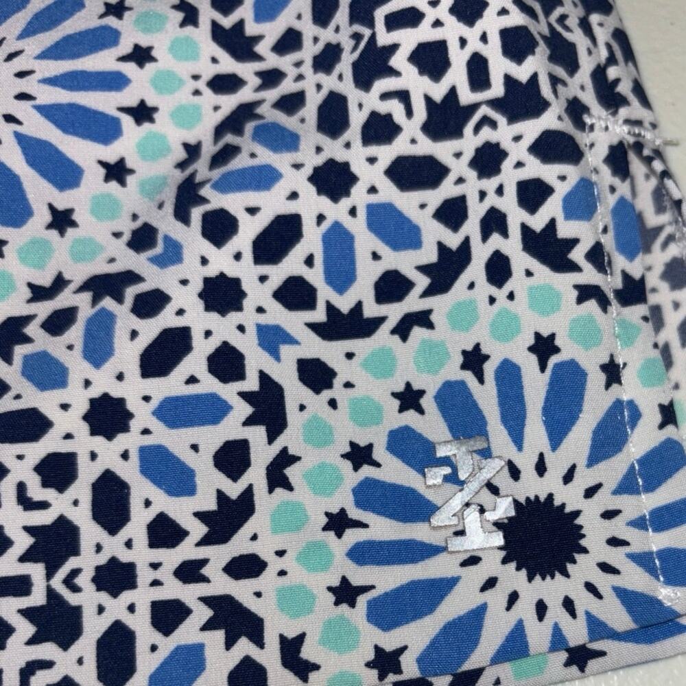IZOD Golf Skirt Skort Blue Medallion Print Size 2 - Picture 3 of 9
